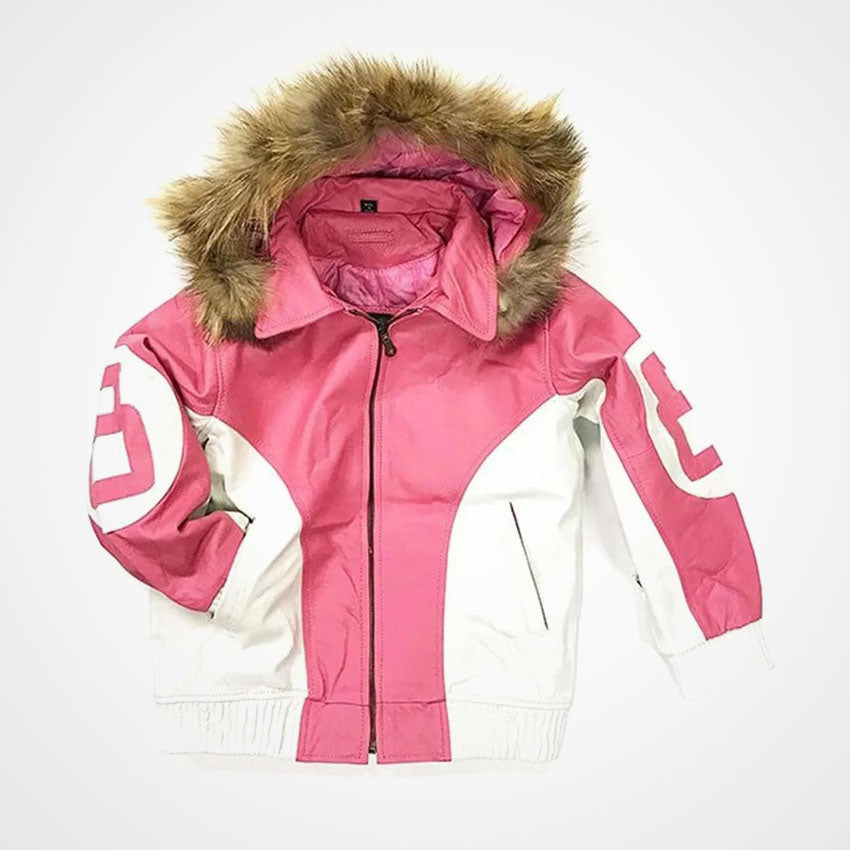 8 ball pink hooded jacket