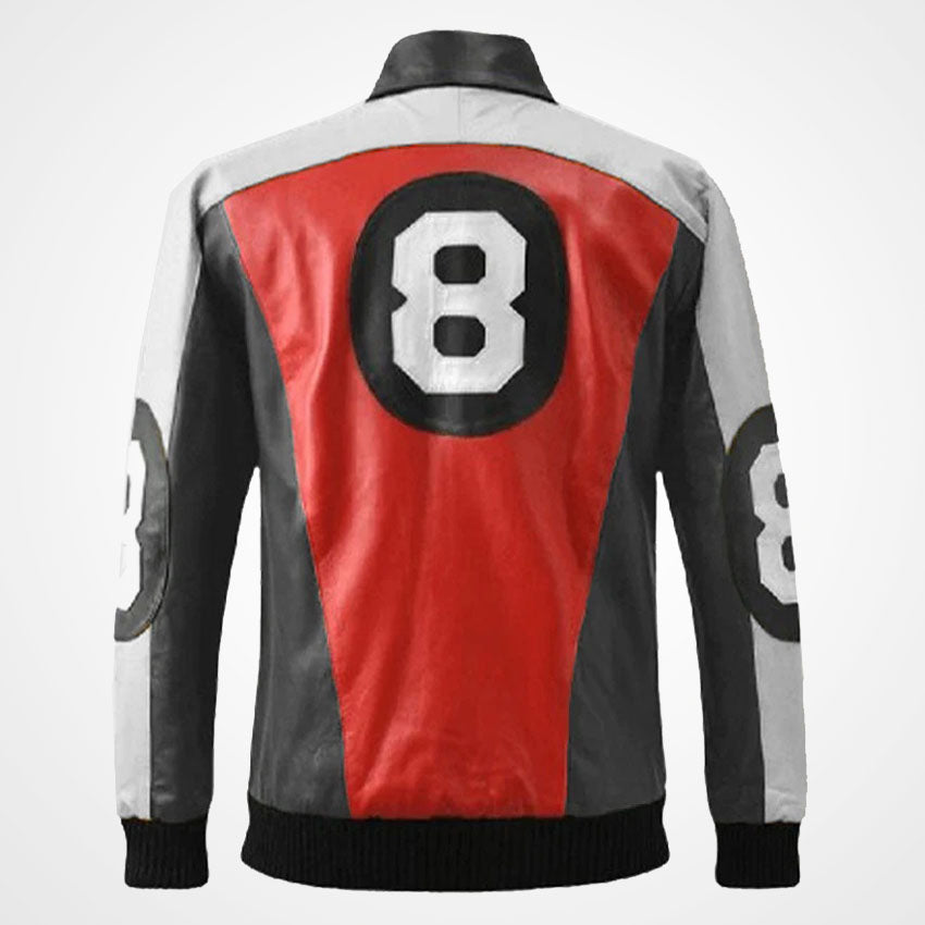 8 Ball Pool David Puddy Bomber Leather Jacket