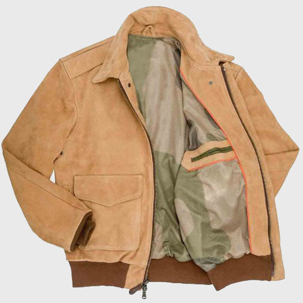 A-2 Flight Gentleman Pilot Suede Bomber Jacket