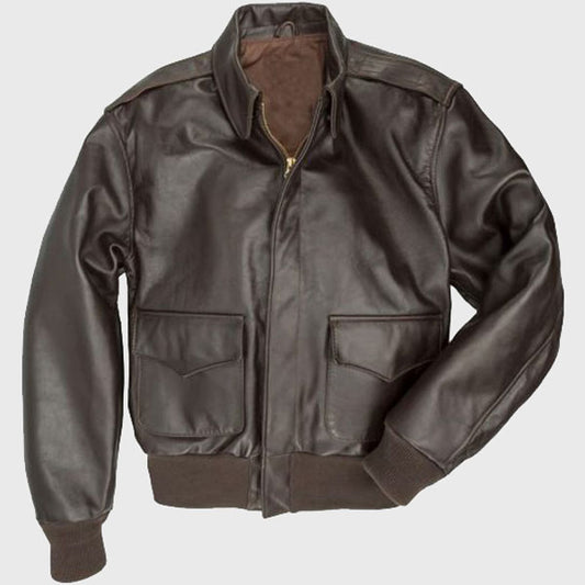 A2 Brown Leather Bomber Jacket A2 Brown Leather Bomber Jacket