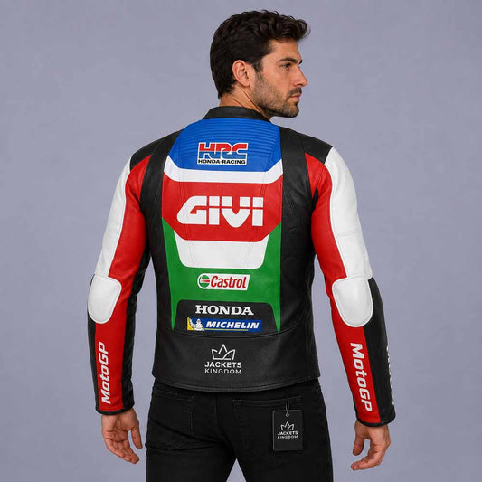 Alex Marquez 2022 Honda MotoGP genuine cowhide leather jacket