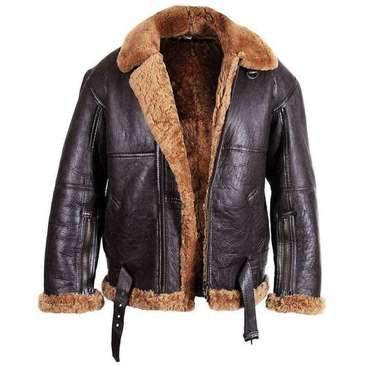 B3 RAF Aviator Shearling Bomber Jacket For Men B3 RAF Aviator Shearling Bomber Jacket For Men