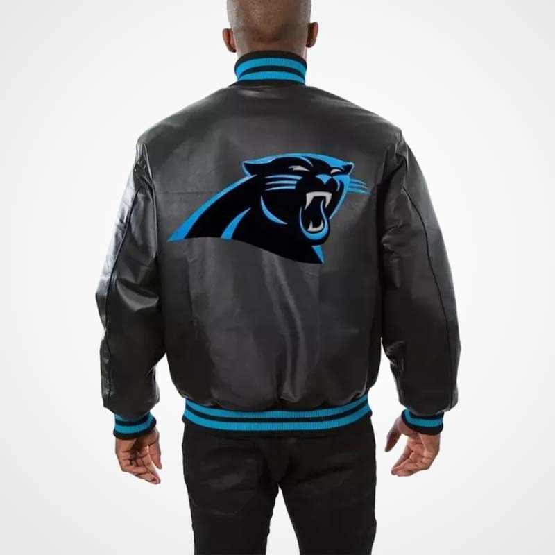 Carolina Panthers Black Leather Jacket for Men