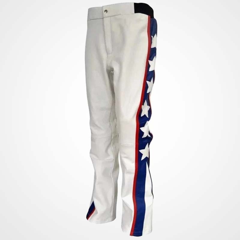 Evel Knievel Style Leather Motorcycle Pant