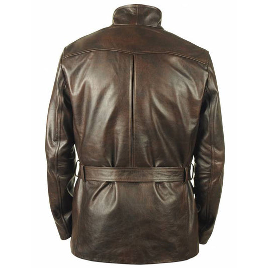 Goldfish Leather Pea Coat