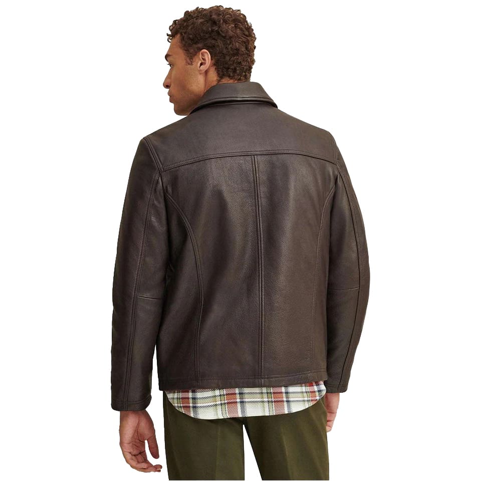 Men's Classic Dark Brown Leather Jacket