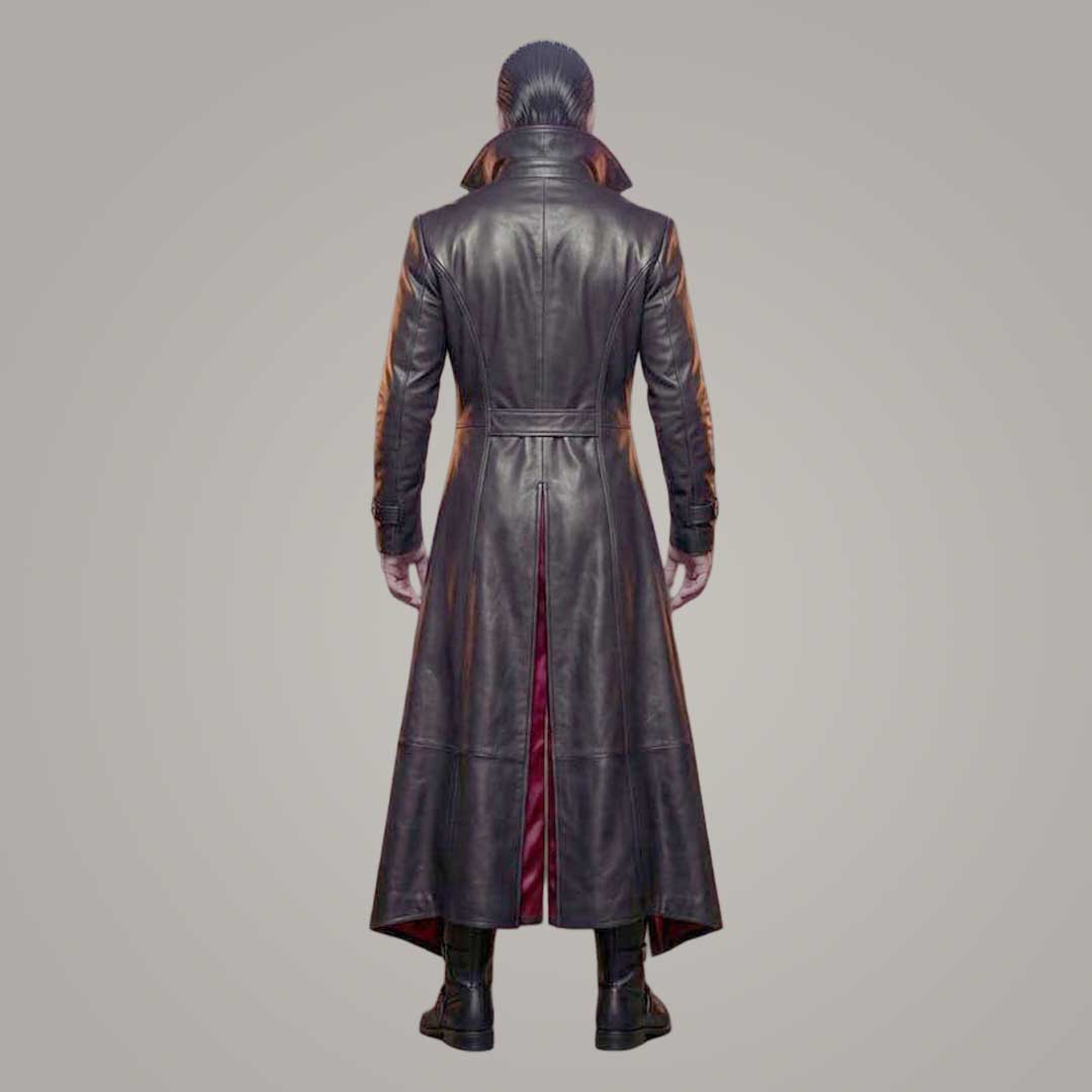 Men's Gothic Leather Coat and Pant Set