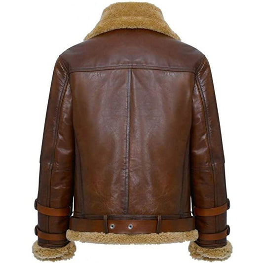 Shop Men's Airforce Brown RAF B3 Aviator Leather Jacket Online