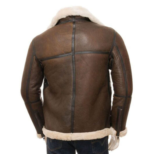 Shop Men's Brown Aviator Leather Jacket Online