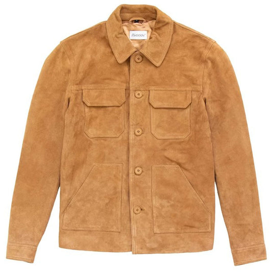 Men's Genuine Suede Leather Trucker Jacket Men's Genuine Suede Leather Trucker Jacket