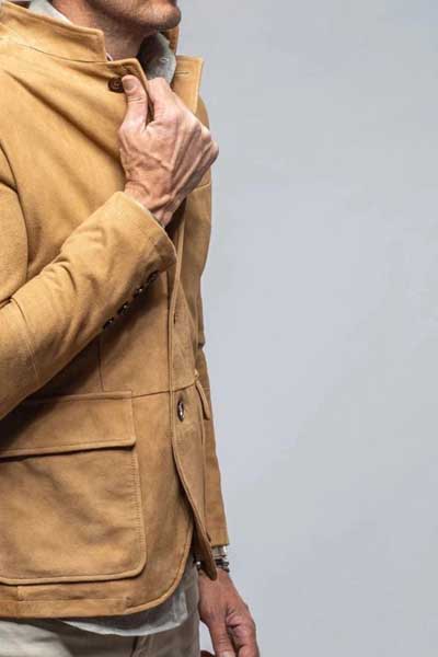 Mens Brown Field Suede Leather Jacket