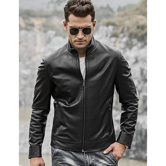 Men's Classic Motorcycle Leather Jacket Classic Motorcycle Leather Jacket