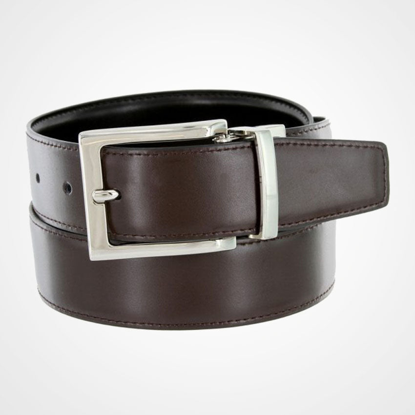 reversible leather dress belt Maverick 32mm Belt, 32 / Navy to Tan How to measure your Belt size ?? Marino Reversible Leather Belt For