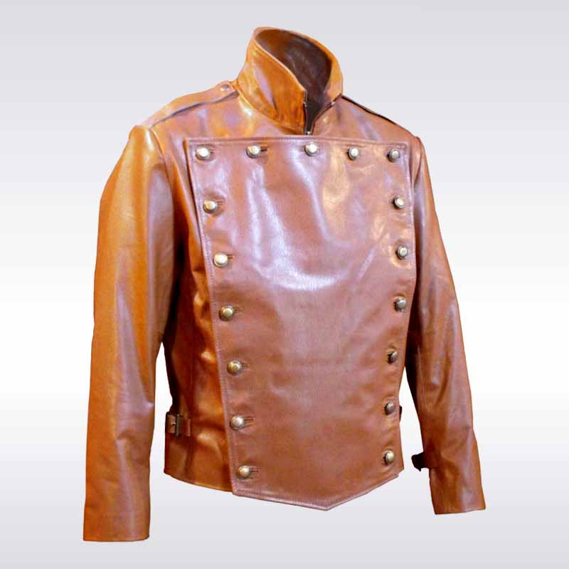 Men’s Vintage Rocketeer Aviator Bomber Leather Jacket