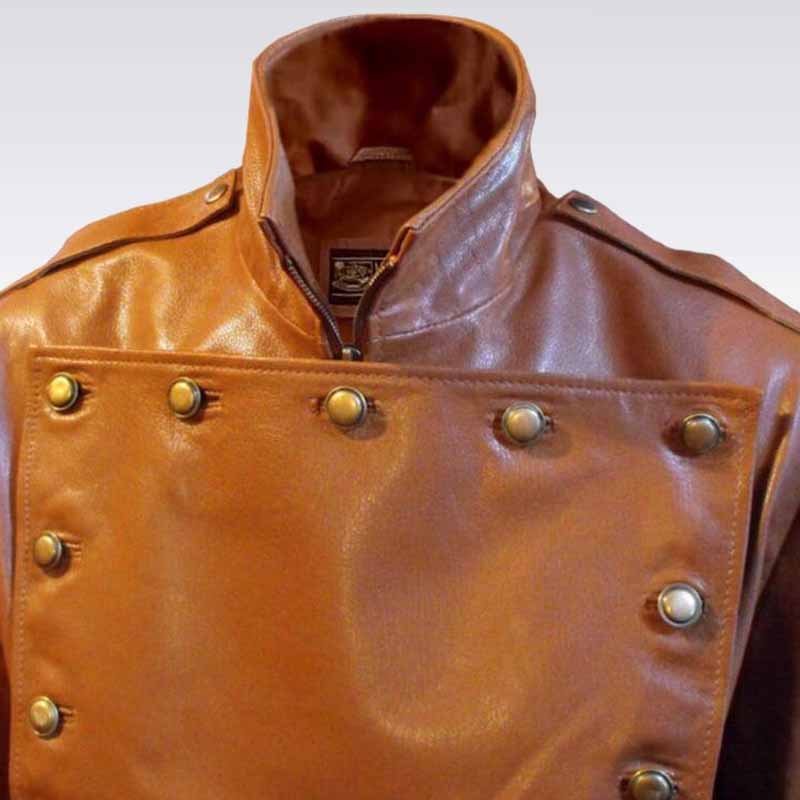 Men’s Vintage Rocketeer Aviator Bomber Leather Jacket