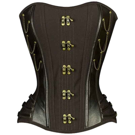 Overbust Corset Genuine Leather Corset Overbust Corset