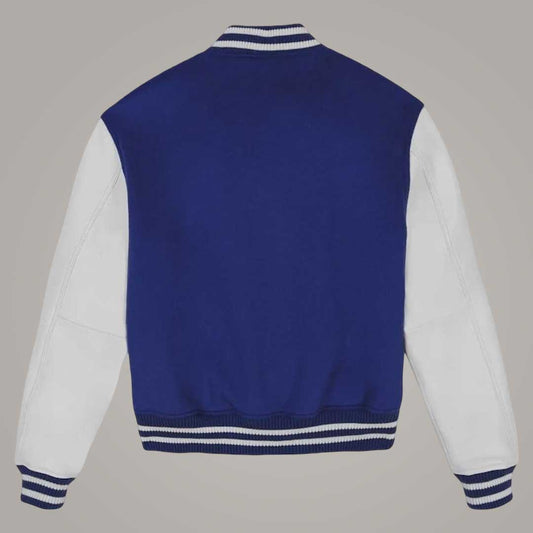 Premium Wool Body with Genuine Sheepskin Leather Sleeves and Embroidered Avirex Patches by Jackets Kingdom