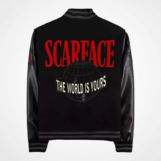 Scarface 'The World Is Yours' Black Varsity Jacket