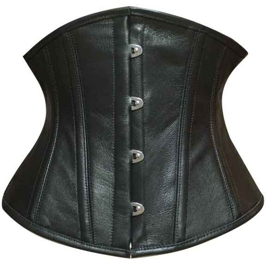 Steel Boned Heavy Duty Underbust Corset Genuine Leather Waist Trainer Corset Underbust Corset
