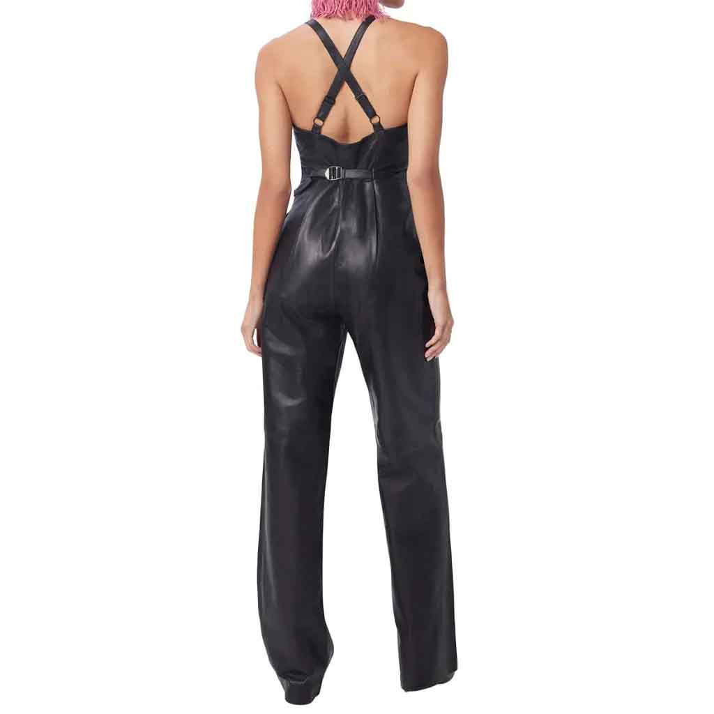 Leather Jumpsuit for Women