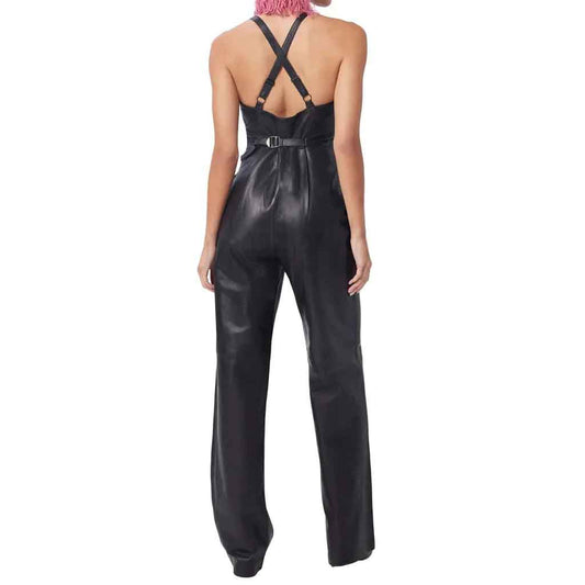 Leather Jumpsuit for Women