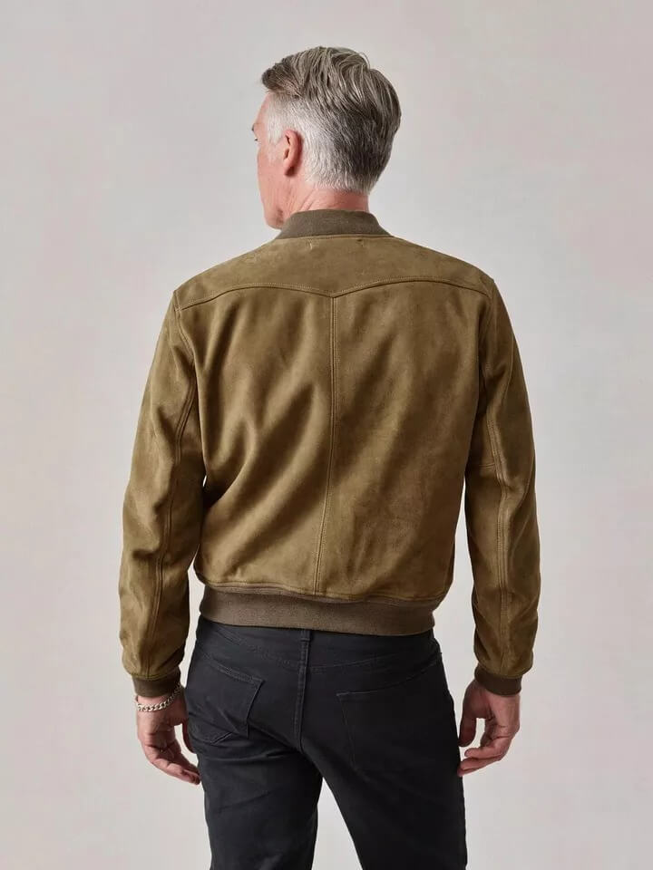 Suede Bomber Jacket