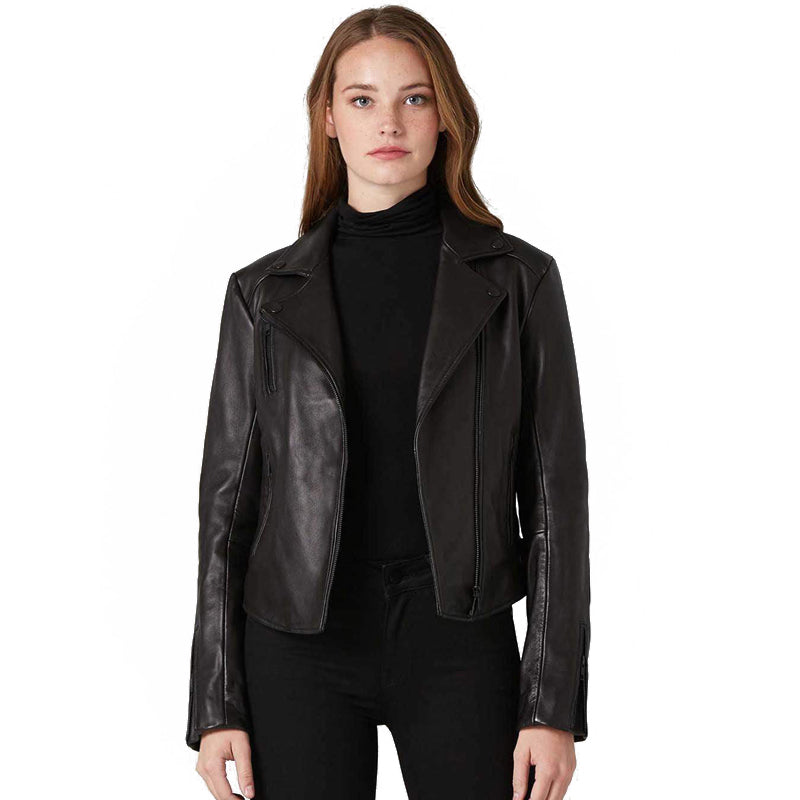 Black Leather Biker Jacket