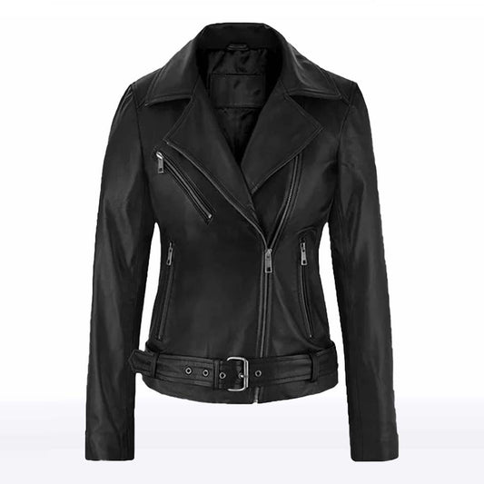 Adele Exarchopoulos Black Leather Jacket - Sheepskin Jacket