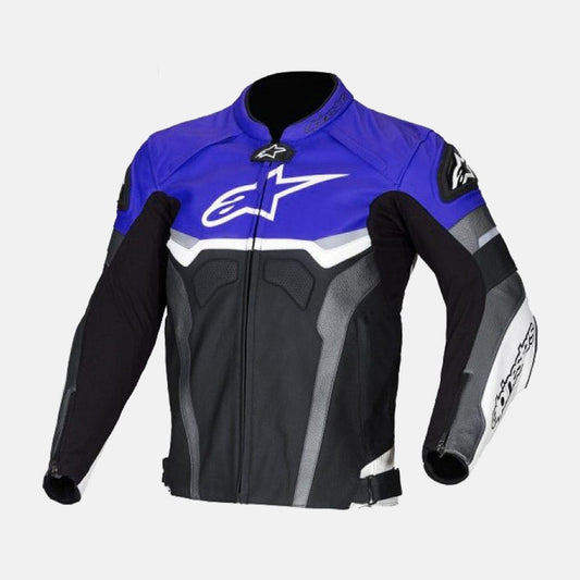 Alpinestars Blue Croes Celer Leather Jacket - MotoGP Style!