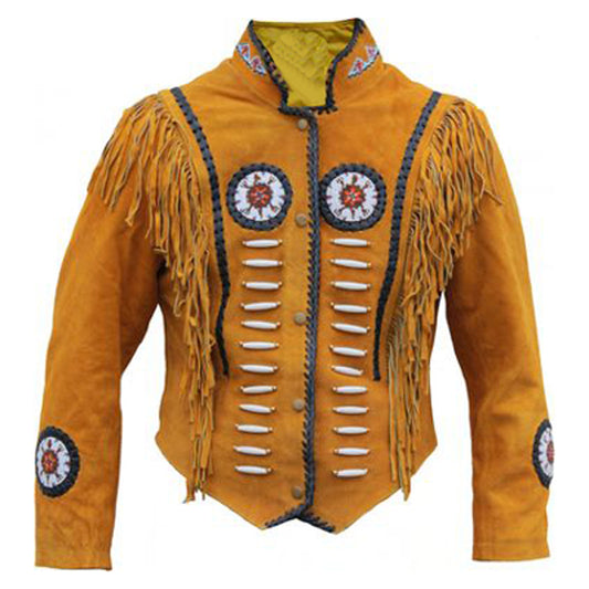 Authentic Western Leather Indian Carnival Jacket Authentic Western Leather Indian Carnival Jacket