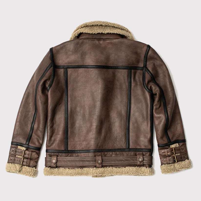 Aviator Brown Shearling Jacket for Men