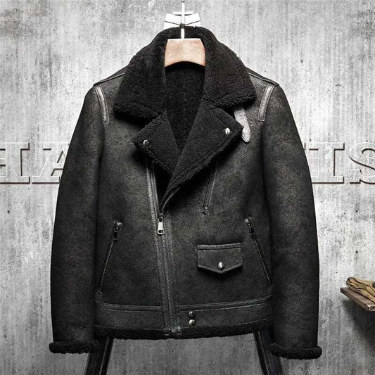 B3 Shearling Leather Jacket Men's Flying Jacket B3 Shearling Leather Jacket Men's Flying Jacket