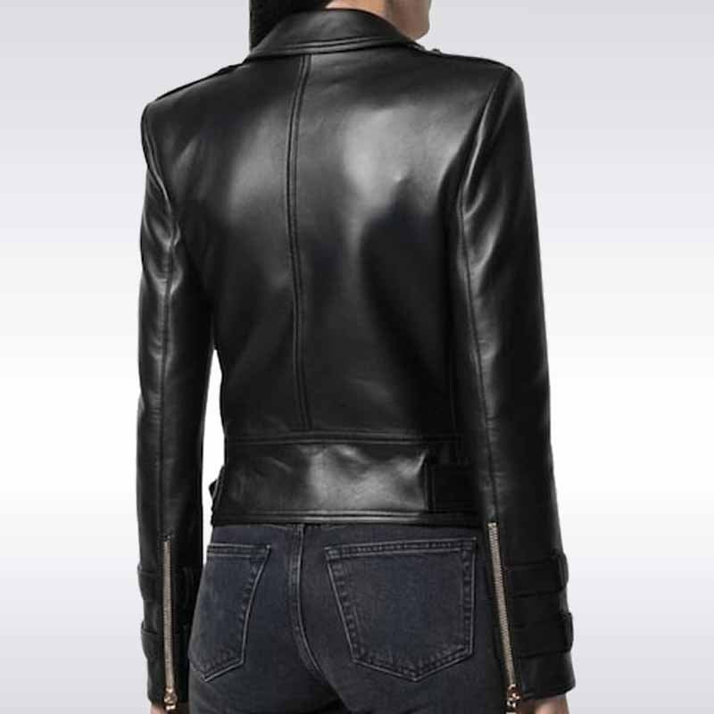 Black leather jacket