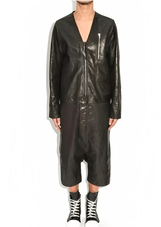 Men's Black Leather Jumpsuit Best Men's Black Leather Jumpsuit