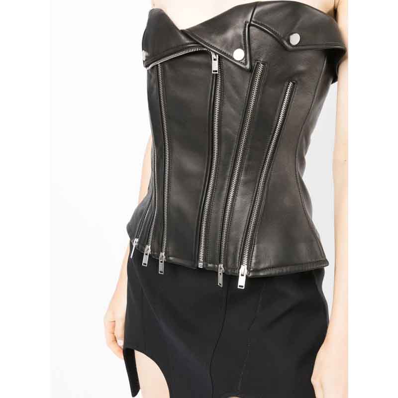 Genuine Leather Corset Top