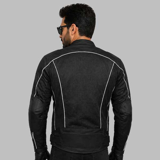 Black Summer Joy Mesh Motorcycle Jacket