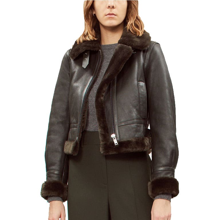 Women's Shearling Biker Jacket