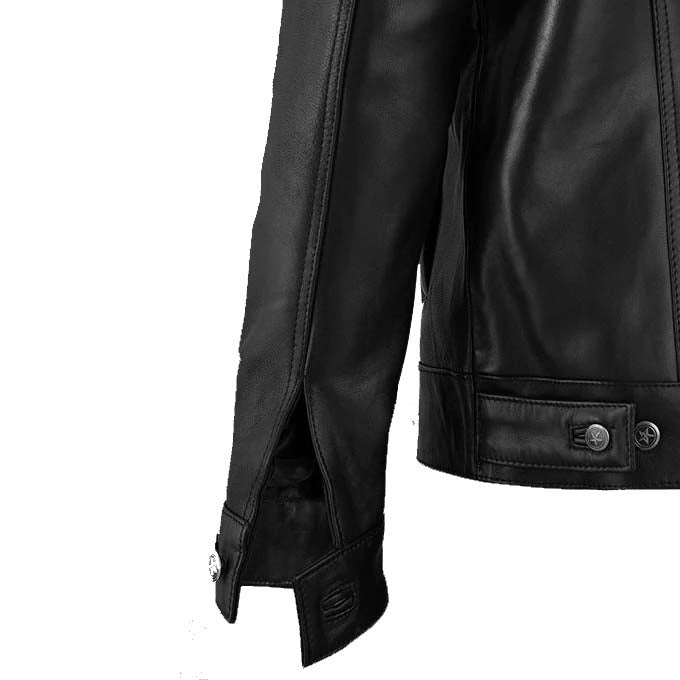 Black Sherpa Leather Jacket