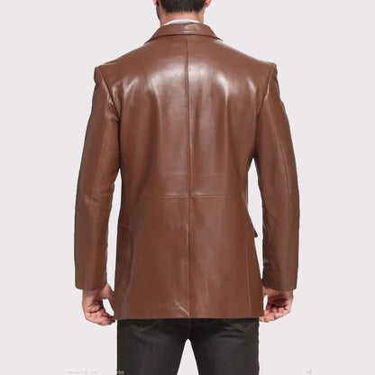 Lambskin Leather Blazer for Men