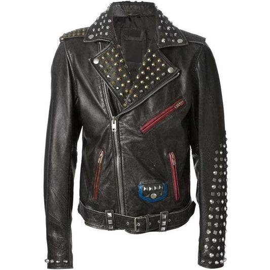 Brando Multi Studs Hand Stitched Punk Jacket Brando Multi Studs Hand Stitched Punk Jacket