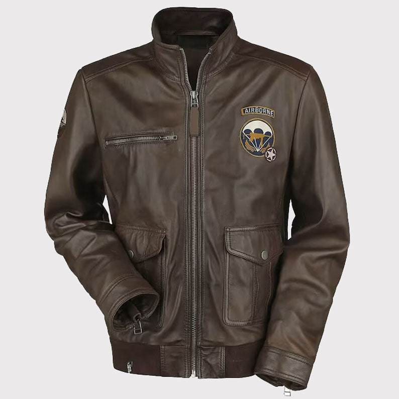 Call of Duty WWII Brown Leather Jacket