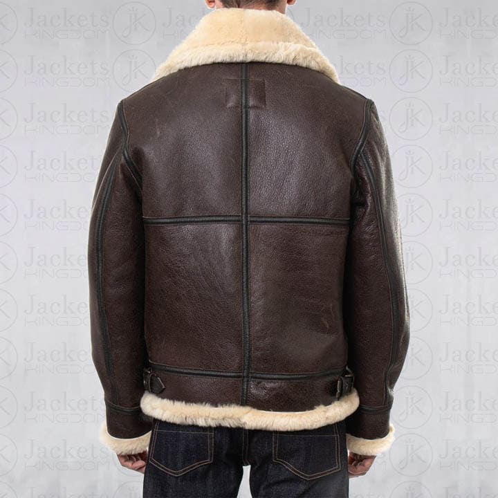 Classic B-3 Sheepskin Leather Bomber Jacket