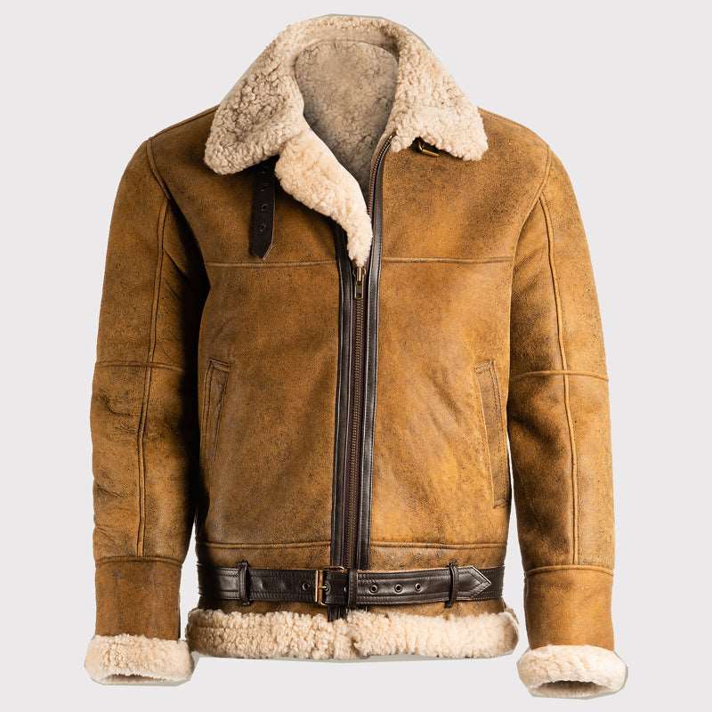 Classic Men's Brown B3 Shearling Jacket