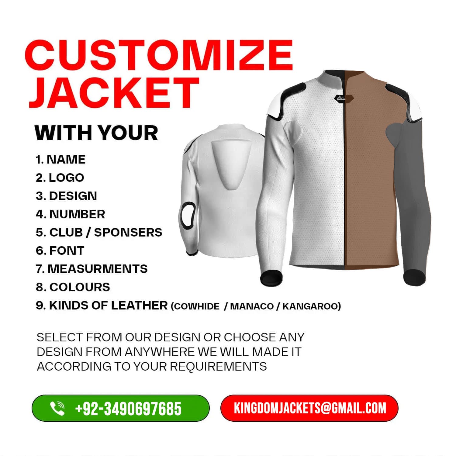 Custom Leather Jacket for Men and Women