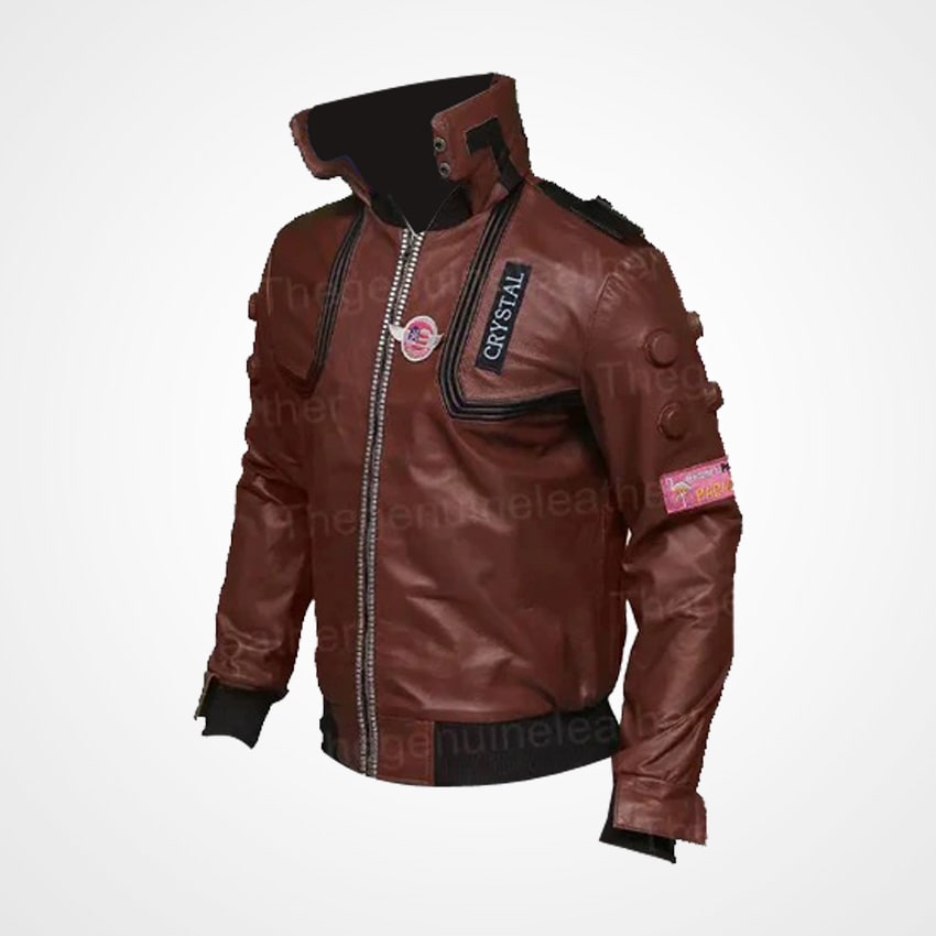Own the Streets in Style with the Cyberpunk Brown Leather Jacket