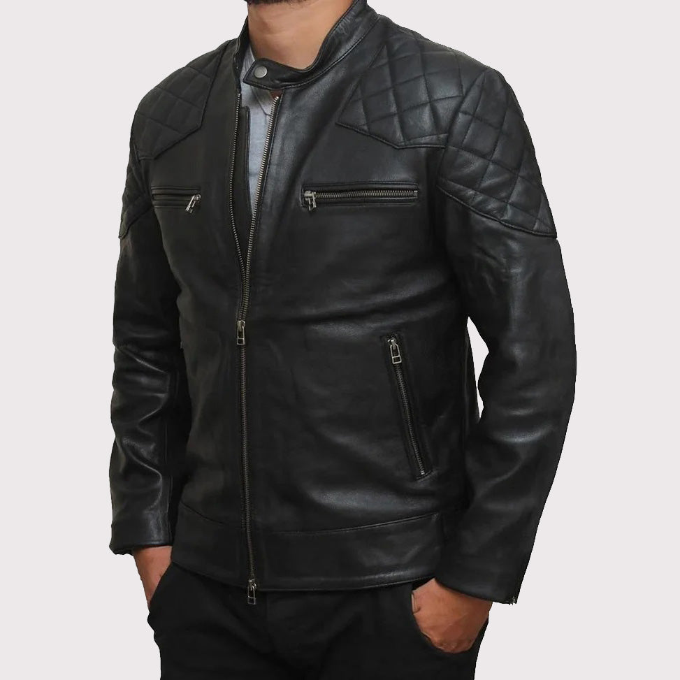 David Beckham Inspired Genuine Leather Jacket for Men