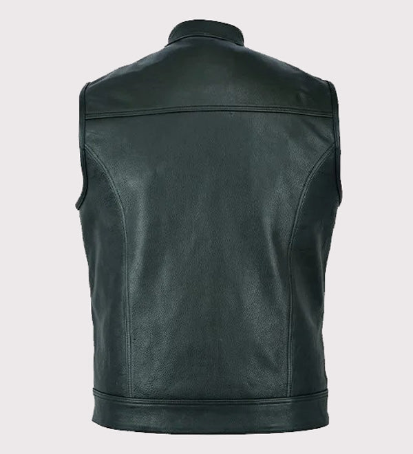 Personalized Biker Leather Waistcoat