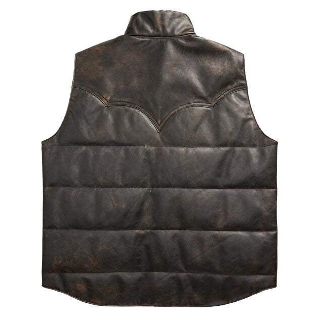 Distressed Western Leather Vest