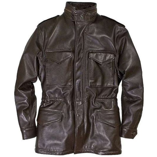 Field M-65 Leather Jacket - Dark Brown Field M-65 Leather Jacket - Dark Brown