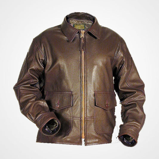 G8 Navy Leather Flight Jacket G8 Navy Leather Flight Jacket